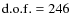 $\rm d.o.f.=246$