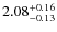 $\rm 2.08_{-0.13}^{+0.16}$