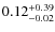 $\rm0.12_{-0.02}^{+0.39}$