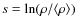 $s=\ln(\rho/\langle \rho \rangle)$