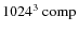 $1024^3~{\rm comp}$