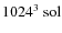 $1024^3~{\rm sol}$