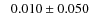 $\phantom{-}0.010\pm0.050$