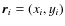 ${\vec{r}}_i=(x_i,y_i)$