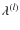 $\lambda^{(l)}$
