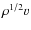 $\rho ^{1/2}v$