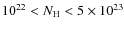 $10^{22}<N_{\rm H}<5\times10^{23}$