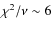 $\chi^2/\nu\sim6$