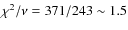 $\chi^2/\nu=371/243\sim1.5$