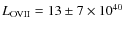 $L_{\rm OVII}=13\pm7\times10^{40}$