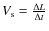 $V_{\rm s} =\frac{\Delta L}{\Delta t}$