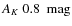 $A_K ~ 0.8 ~\mbox{ mag}$