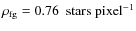 $\rho_{\rm fg} = 0.76~ \mbox{ stars
pixel}^{-1}$