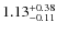 $\rm 1.13_{-0.11}^{+0.38}$