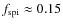 $f_{\rm spi} \approx 0.15$