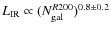 $L_{\rm IR} \propto (N_{\rm gal}^{R200})^{0.8\pm0.2}$