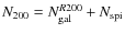 $N_{200} = N_{\rm gal}^{R200}+N_{\rm spi}$