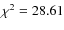 $\chi^{2} = 28.61$