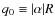 $q_{0} \equiv \vert\alpha \vert R$