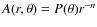 $A(r, \theta) = P(\theta) r^{-n}$