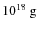 $10^{18}~{\rm g}$