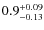$0.9^{\rm +0.09}_{-0.13}$
