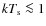 $kT_{\rm s} \la 1$