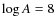 $\log A = 8$
