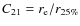$C_{21} = r_{\rm e}/r_{25\%}$