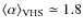 $\langle\alpha\rangle_{\rm VHS}\simeq 1.8$