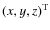 $(x,y,z)^{\rm T}$