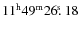 $11^{\rm h}49^{\rm m}26\hbox{$.\!\!^{\rm s}$ }18$