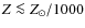 $Z \la Z_{\odot}/1000$