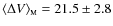 $\langle \Delta V \rangle _{\scriptscriptstyle \rm M}
= 21.5\pm2.8$