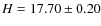 $H=17.70\pm 0.20$