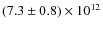 $(7.3 \pm 0.8) \times 10^{12}$