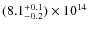$(8.1^{+0.1}_{-0.2}) \times 10^{14}$