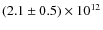 $(2.1 \pm 0.5) \times 10^{12}$