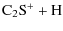 $\displaystyle \rm {C_2S^+ + H}$