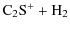 $\displaystyle \rm {C_2S^+ + H_2}$