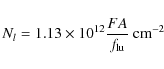 \begin{displaymath}N_l = 1.13 \times 10^{12} \frac{FA}{f_{\rm lu}}~{\rm {cm}}^{-2}\end{displaymath}