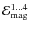 $\ensuremath{\mathcal{E}} _{\rm mag}^{1\ldots4}$