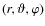 $(r,\vartheta ,\varphi )$