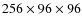 $256\times96\times96$