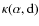 $\kappa(\alpha,\rm d)$