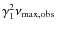 $\gamma_1^2 \nu_{\rm max,obs}$