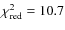 $\chi^2_{\rm red}=10.7$