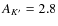 $A_{K^\prime}=2.8$