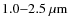$1.0{-}2.5~\mu{\rm m}$