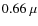 $0.66~\mu$